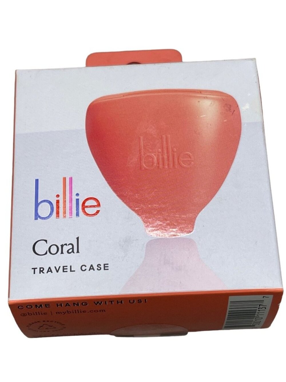 Billie travel case coral built in magnet snaps razor plastic READ